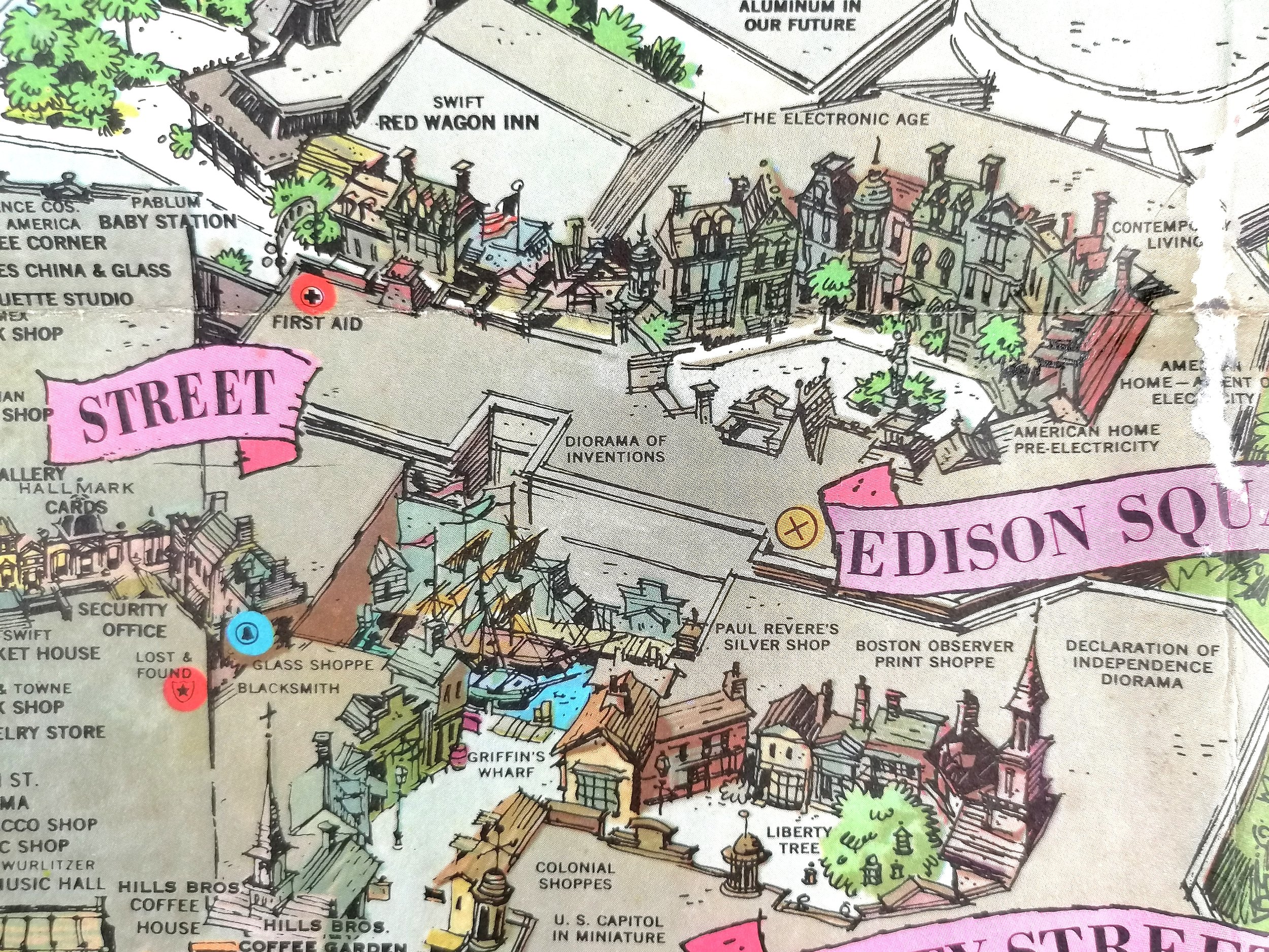 1958 Map of Disneyland - Poster Size - Sam McKim - ICONIC Antiques
